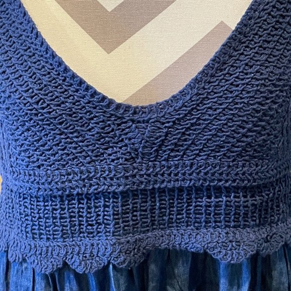 🌺 HOST PICK!!!Beautiful Long Navy Denim Dress Brand New w/ tags! So flattering. - Picture 3 of 8